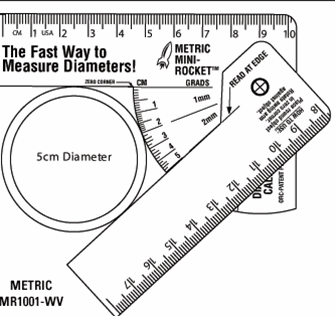 mini metric pciket rocket diameter caliper